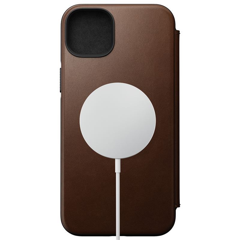 Nomad Leather MagSafe Folio, brown - iPhone 14 Plus