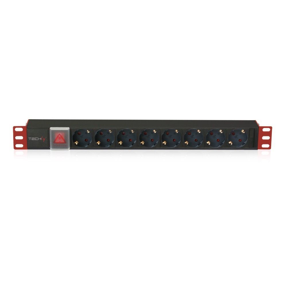 TECHLY PDU for 19" Rack 8 Schuko sockets with switch 1HE