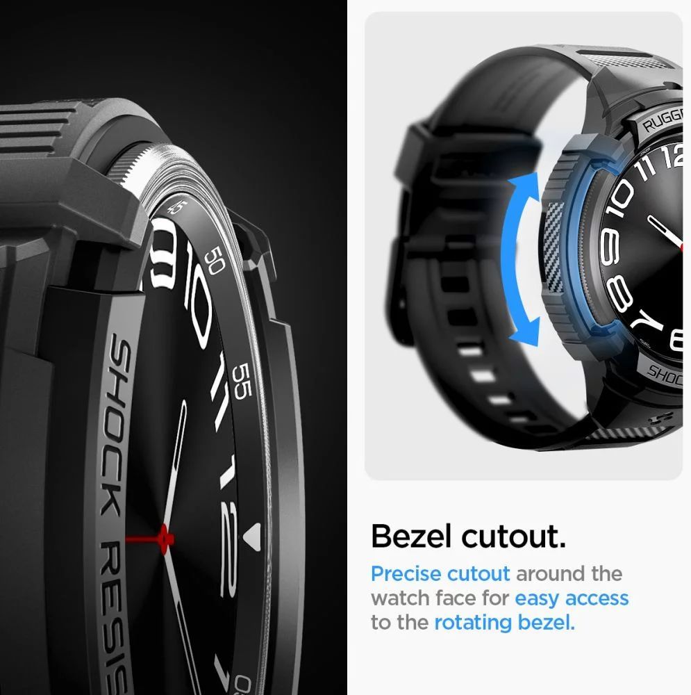 Spigen Rugged Armor Pro for Samsung Galaxy Watch6 Classic 47mm Black Spigen Rugged Armor Pro for Samsung Galaxy Watch6 Classic 47mm Black