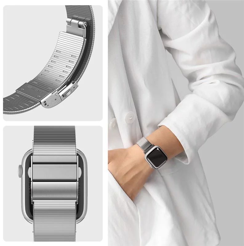 Spigen Sleek Link for Apple Watch 49mm/45mm/44mm/42mm Silver Spigen Sleek Link for Apple Watch 49mm/45mm/44mm/42mm Silver