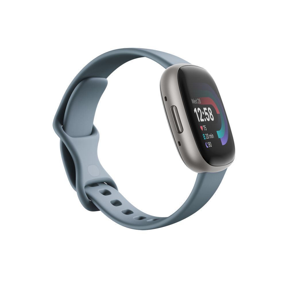 Fitbit Versa 4 Waterfall Blue/Platinum Aluminum