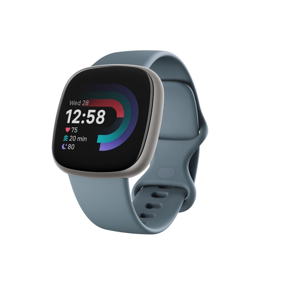 Fitbit Versa 4 Waterfall Blue/Platinum Aluminum