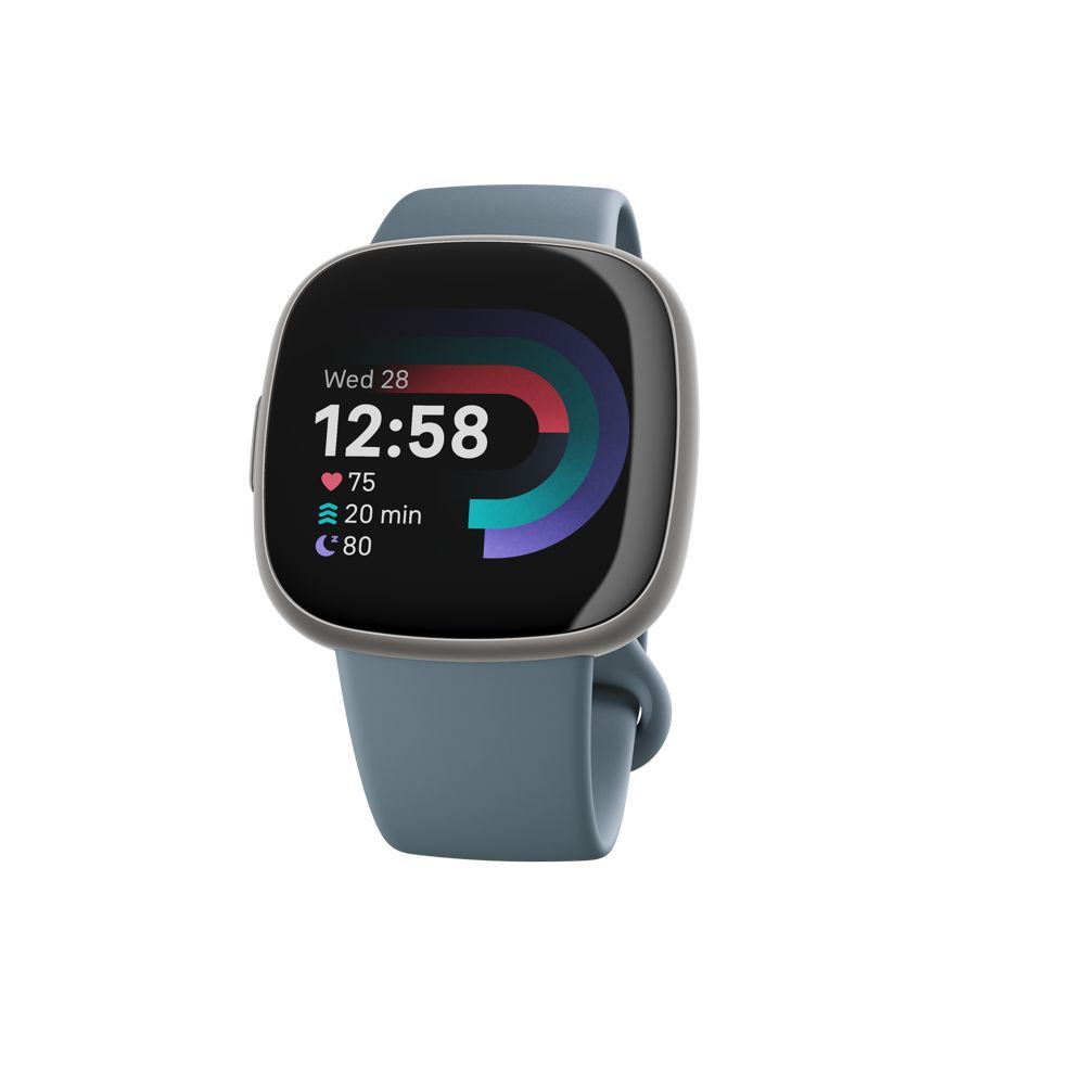 Fitbit Versa 4 Waterfall Blue/Platinum Aluminum