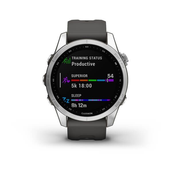 Garmin fenix 7S Silver with Graphite Band