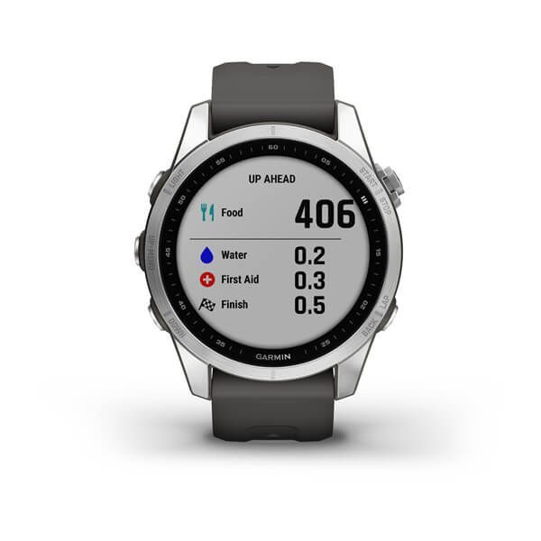 Garmin fenix 7S Silver with Graphite Band