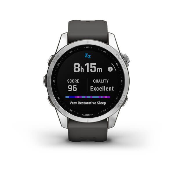 Garmin fenix 7S Silver with Graphite Band