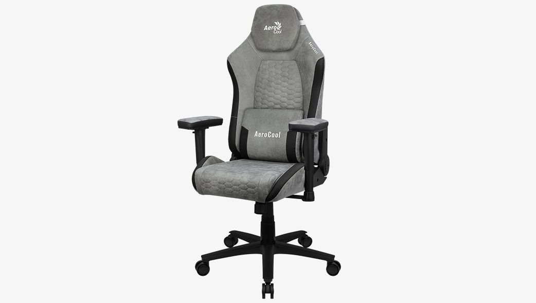 Aerocool CROWN AeroSuede Gaming Chair Stone Grey