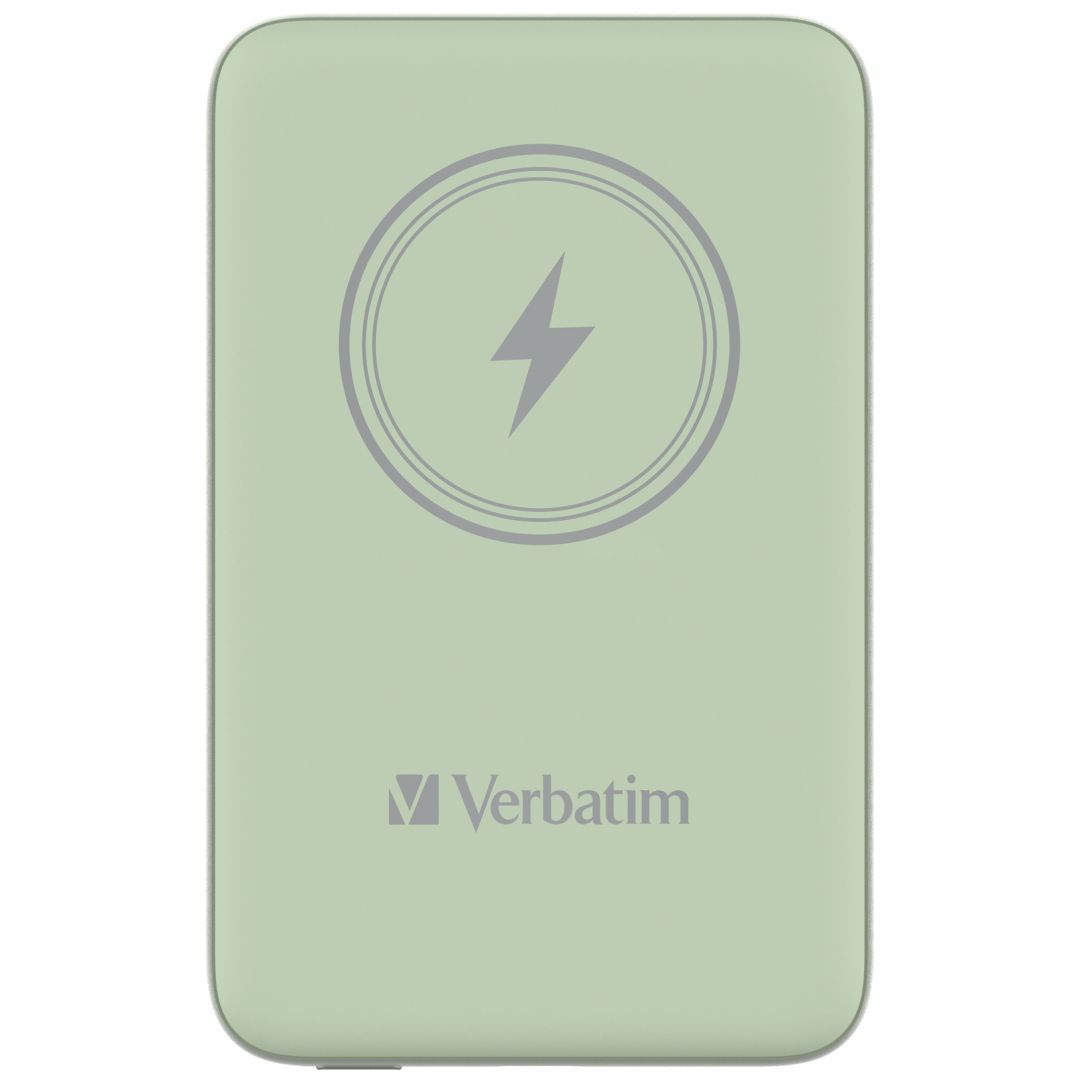 Verbatim Charge 'n' Go Magnetic Wireless 10000mAh PowerBank Green Verbatim Charge 'n' Go Magnetic Wireless 10000mAh PowerBank Green