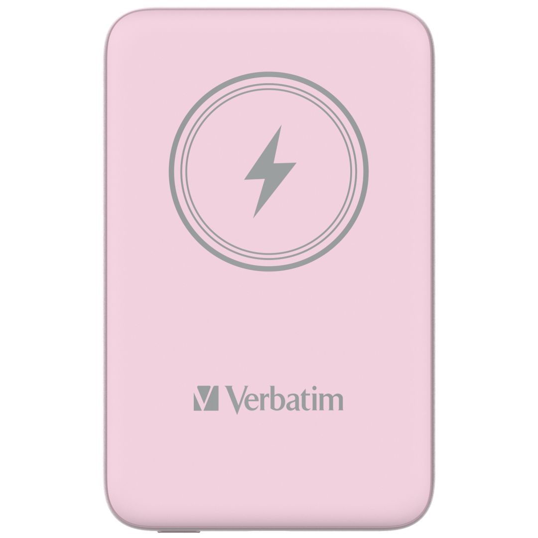 Verbatim Charge 'n' Go Magnetic Wireless 10000mAh PowerBank Pink Verbatim Charge 'n' Go Magnetic Wireless 10000mAh PowerBank Pink