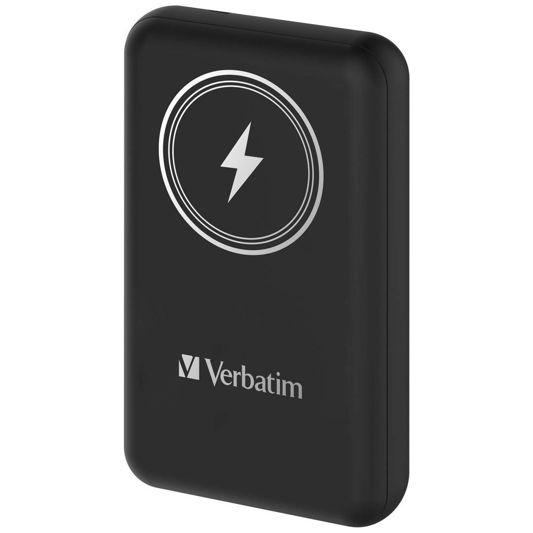 Verbatim Charge 'n' Go Magnetic Wireless 10000mAh PowerBank Black Verbatim Charge 'n' Go Magnetic Wireless 10000mAh PowerBank Black