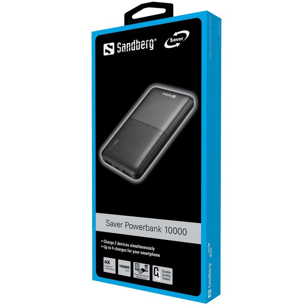 Sandberg Saver 10000mAh Powerbank Black