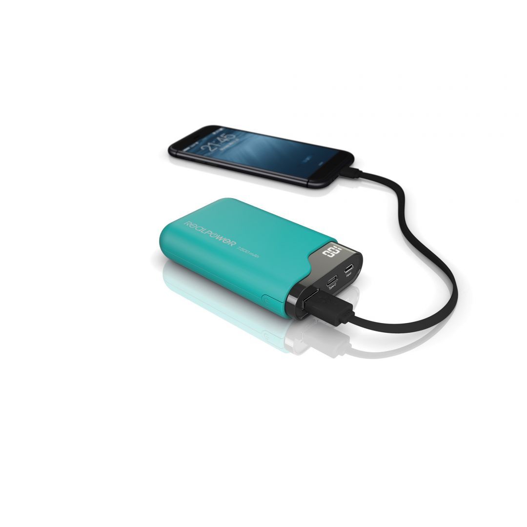 Realpower PB-7500C 7500mAh PowerBank Green