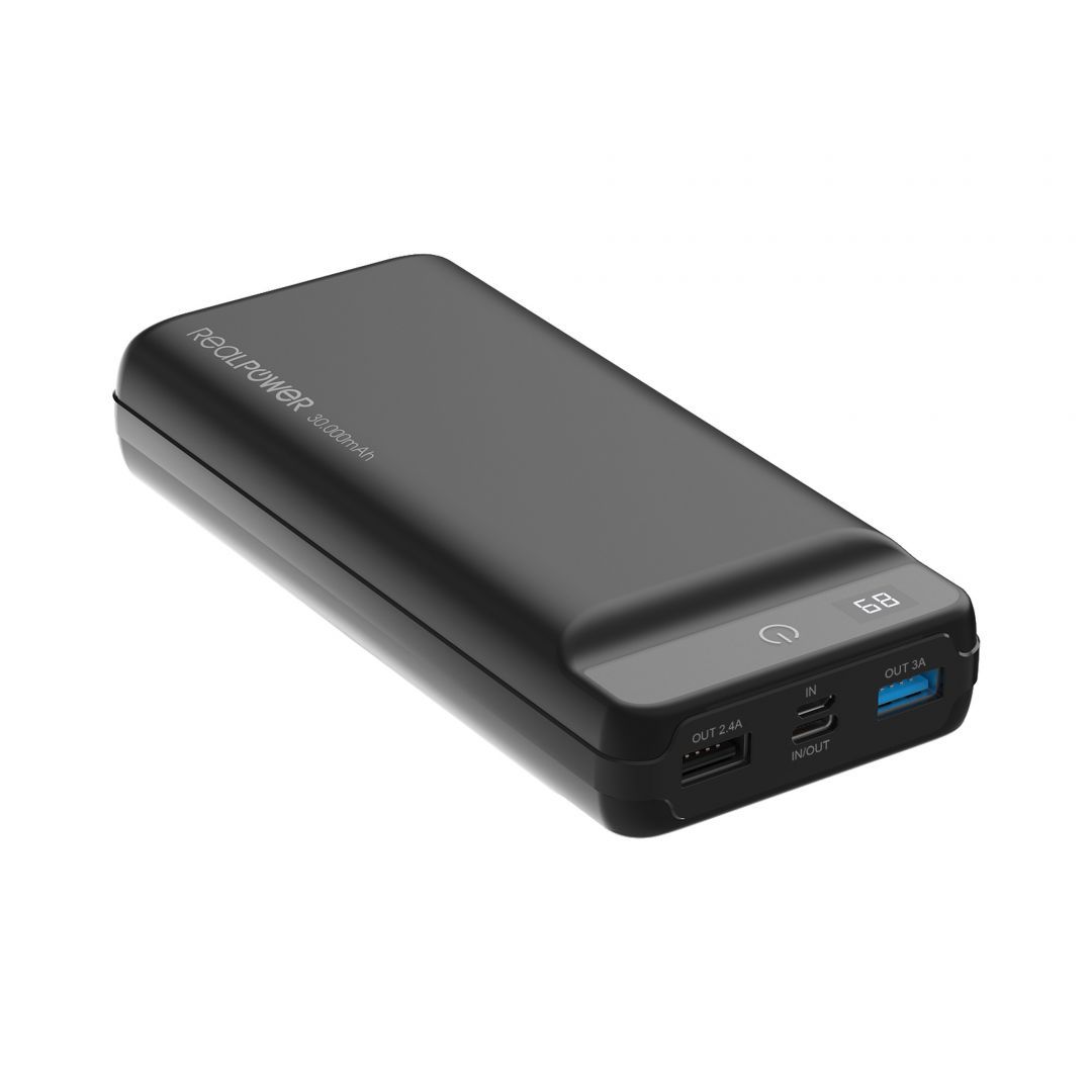 Realpower PB-30k PD 30000mAh PowerBank Black