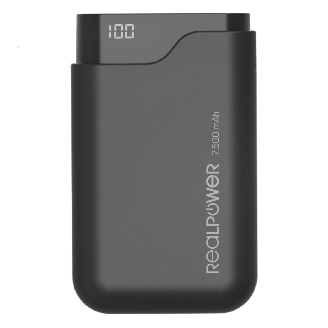 Realpower PB-7500C 7500mAh PowerBank Black