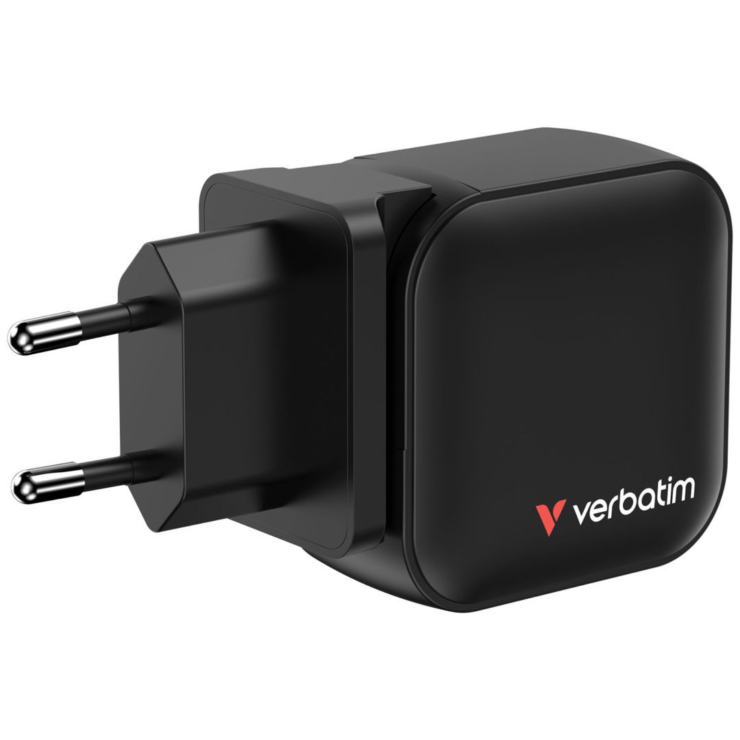 Verbatim Mini GaN Wall Charger 70W 3 Port Black Verbatim Mini GaN Wall Charger 70W 3 Port Black
