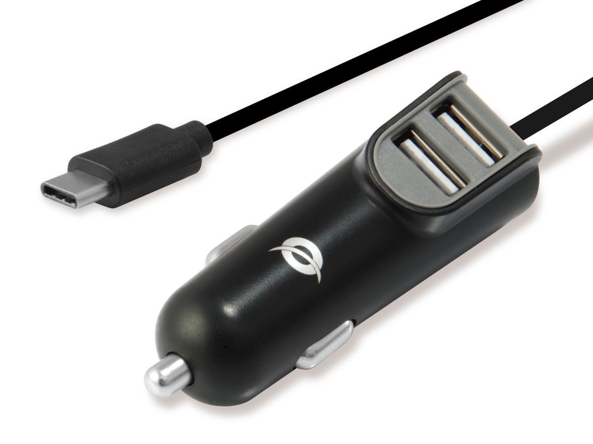 Conceptronic CARDEN05B 2-Port 15.5W USB Car Charger Black