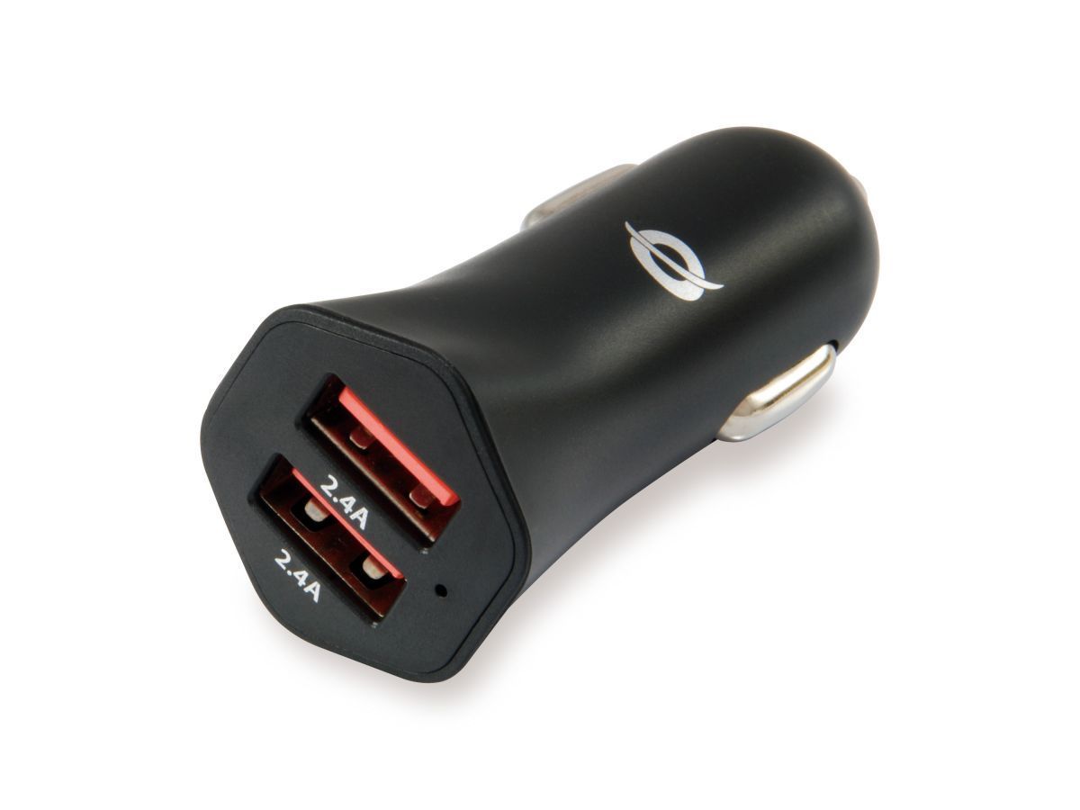 Conceptronic CARDEN04B 2-Port 24W USB Car Charger Black