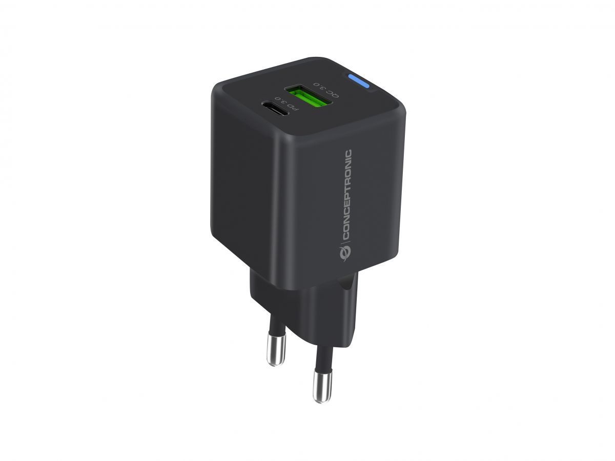 Conceptronic 2-Port 20W USB Charger Black