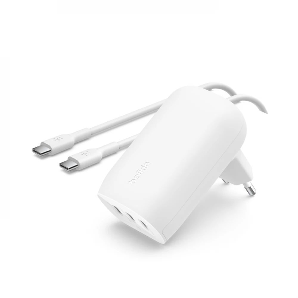 Belkin Boost Charge 67W with 3xUSB-C Ports with Cable White Belkin Boost Charge 67W with 3xUSB-C Ports with Cable White
