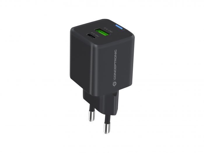 Conceptronic 2-Port 33W USB Charger Black