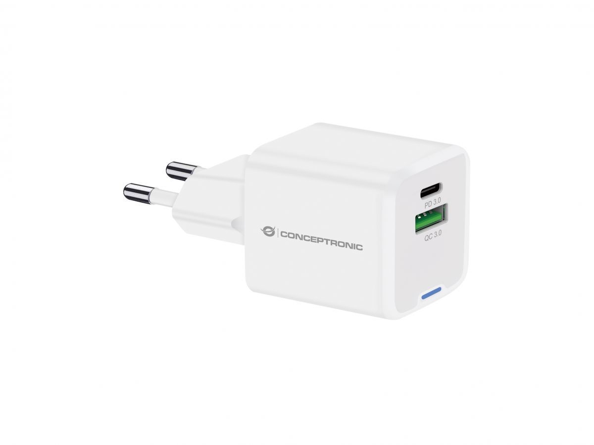 Conceptronic 2-Port 20W USB Charger White