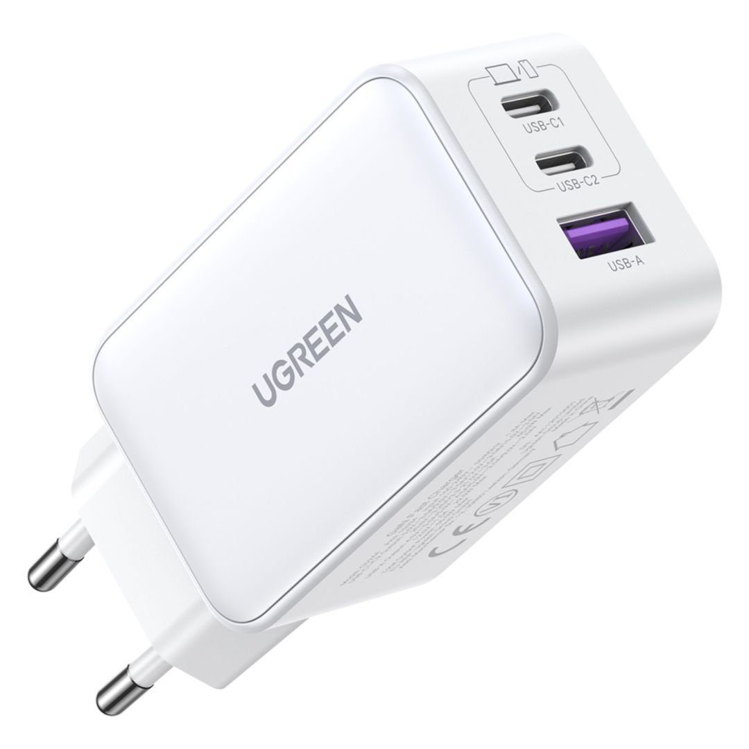 UGREEN Nexode USB-A+2*USB-C 65W GaN Tech Fast Charger White UGREEN Nexode USB-A+2*USB-C 65W GaN Tech Fast Charger White