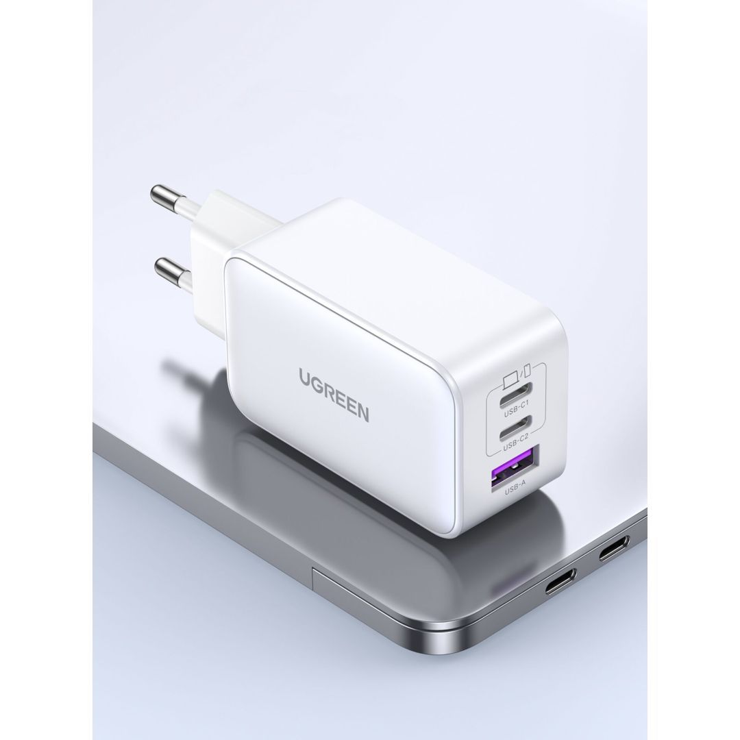 UGREEN Nexode USB-A+2*USB-C 65W GaN Tech Fast Charger White UGREEN Nexode USB-A+2*USB-C 65W GaN Tech Fast Charger White
