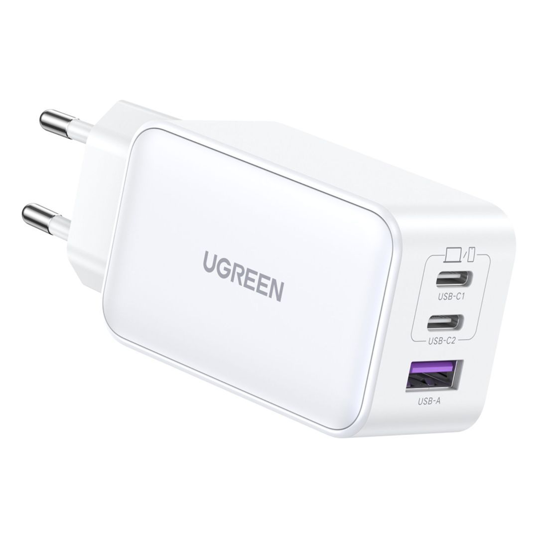 UGREEN Nexode USB-A+2*USB-C 65W GaN Tech Fast Charger White UGREEN Nexode USB-A+2*USB-C 65W GaN Tech Fast Charger White