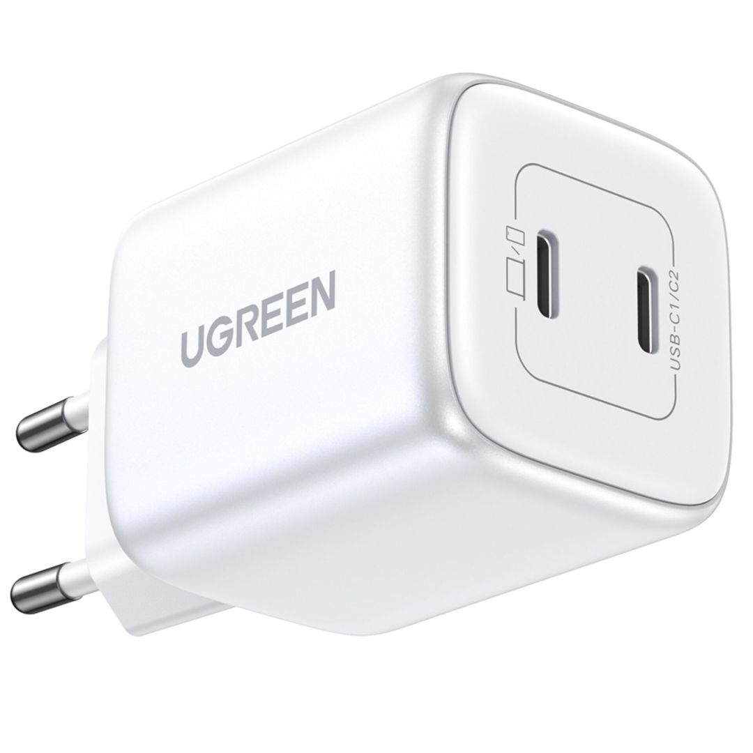 UGREEN Nexode 45W Dual USB-C PD Charger (25W+20W) White