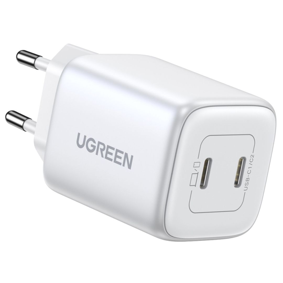 UGREEN Nexode 45W Dual USB-C PD Charger (25W+20W) White