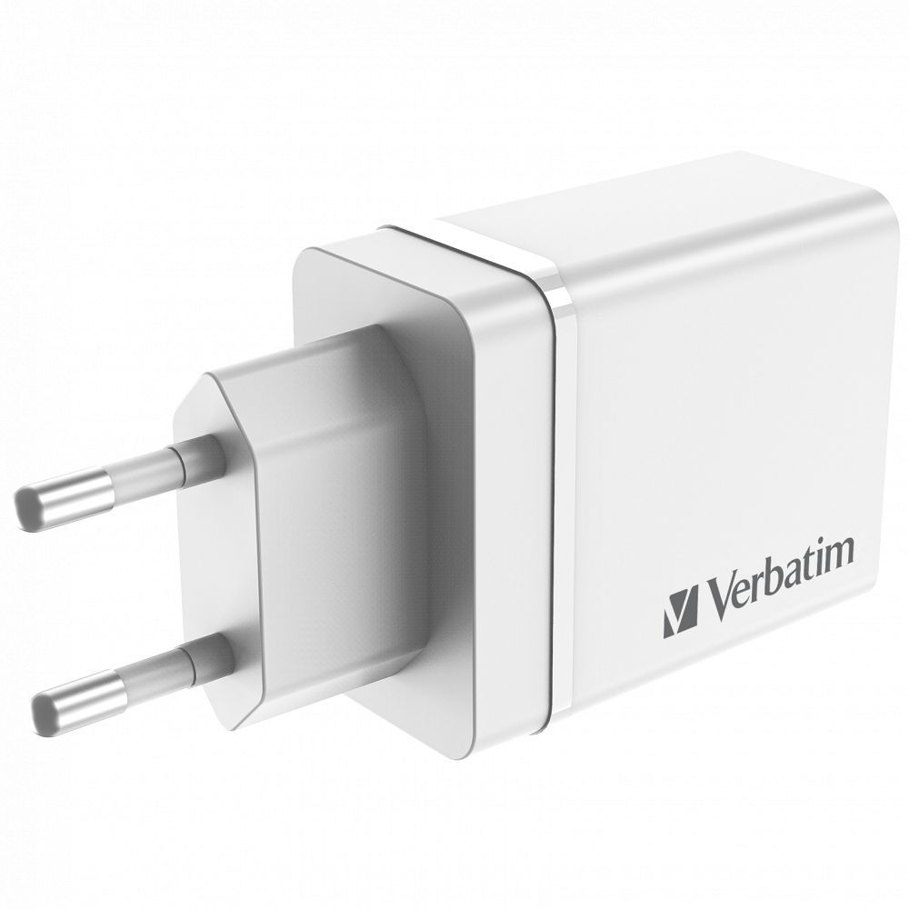 Verbatim 30W 4-Port USB Wall Charger White Verbatim 30W 4-Port USB Wall Charger White