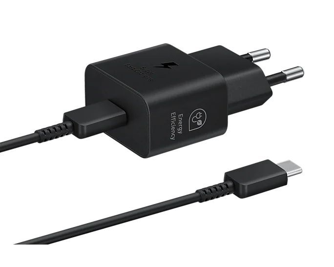 Samsung 25W PD Power Adapter with USB-C cable Black Samsung 25W PD Power Adapter with USB-C cable Black