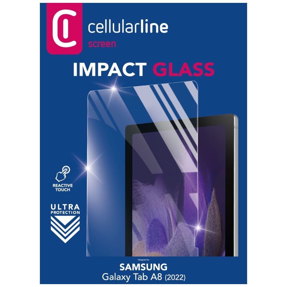 Cellularline Glass protective tempered glass for Samsung Galaxy Tab A8 (2022)