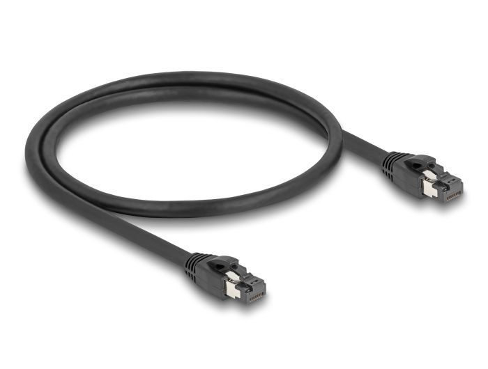 DeLock CAT8.1 S-FTP Patch Cable 0,5m Black DeLock CAT8.1 S-FTP Patch Cable 0,5m Black