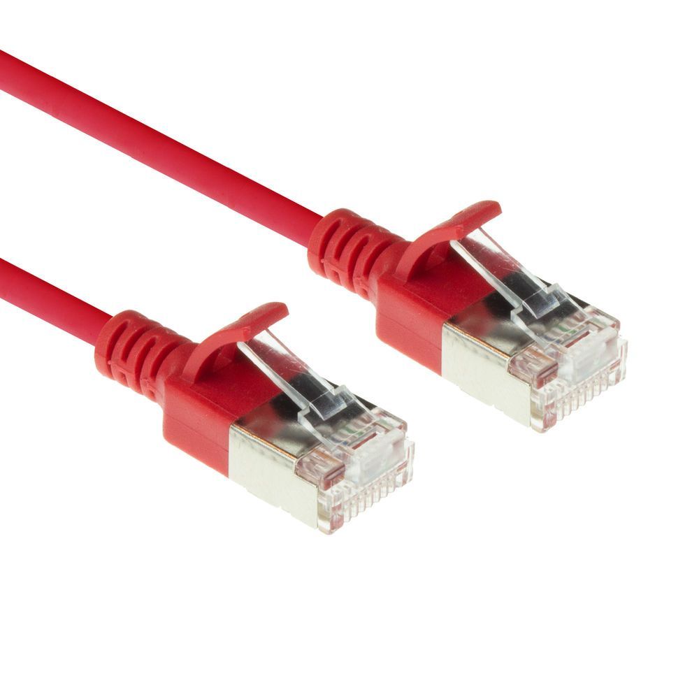 ACT CAT6A U-FTP Patch Cable 0,25m Red ACT CAT6A U-FTP Patch Cable 0,25m Red