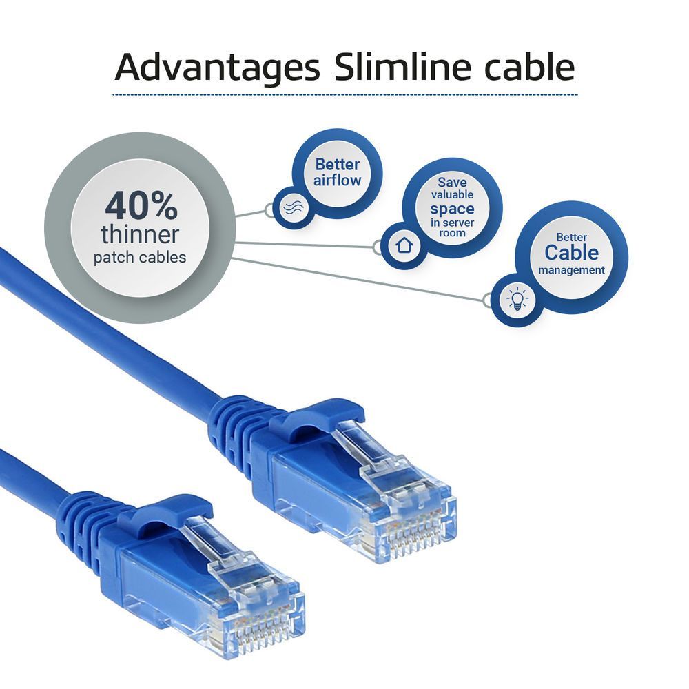 ACT CAT6A U-UTP Patch Cable 10m Blue ACT CAT6A U-UTP Patch Cable 10m Blue