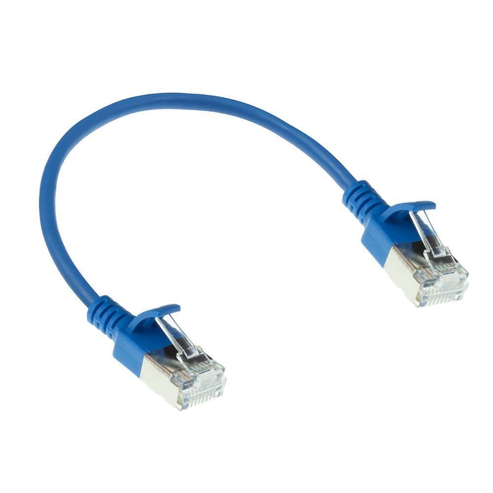 ACT CAT6A U-FTP Patch Cable 0,15m Blue ACT CAT6A U-FTP Patch Cable 0,15m Blue
