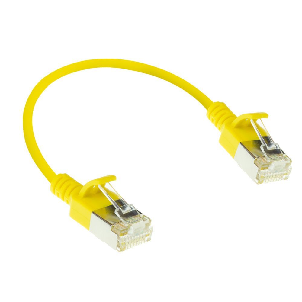 ACT CAT6A U-FTP Patch Cable 0,15m Yellow ACT CAT6A U-FTP Patch Cable 0,15m Yellow