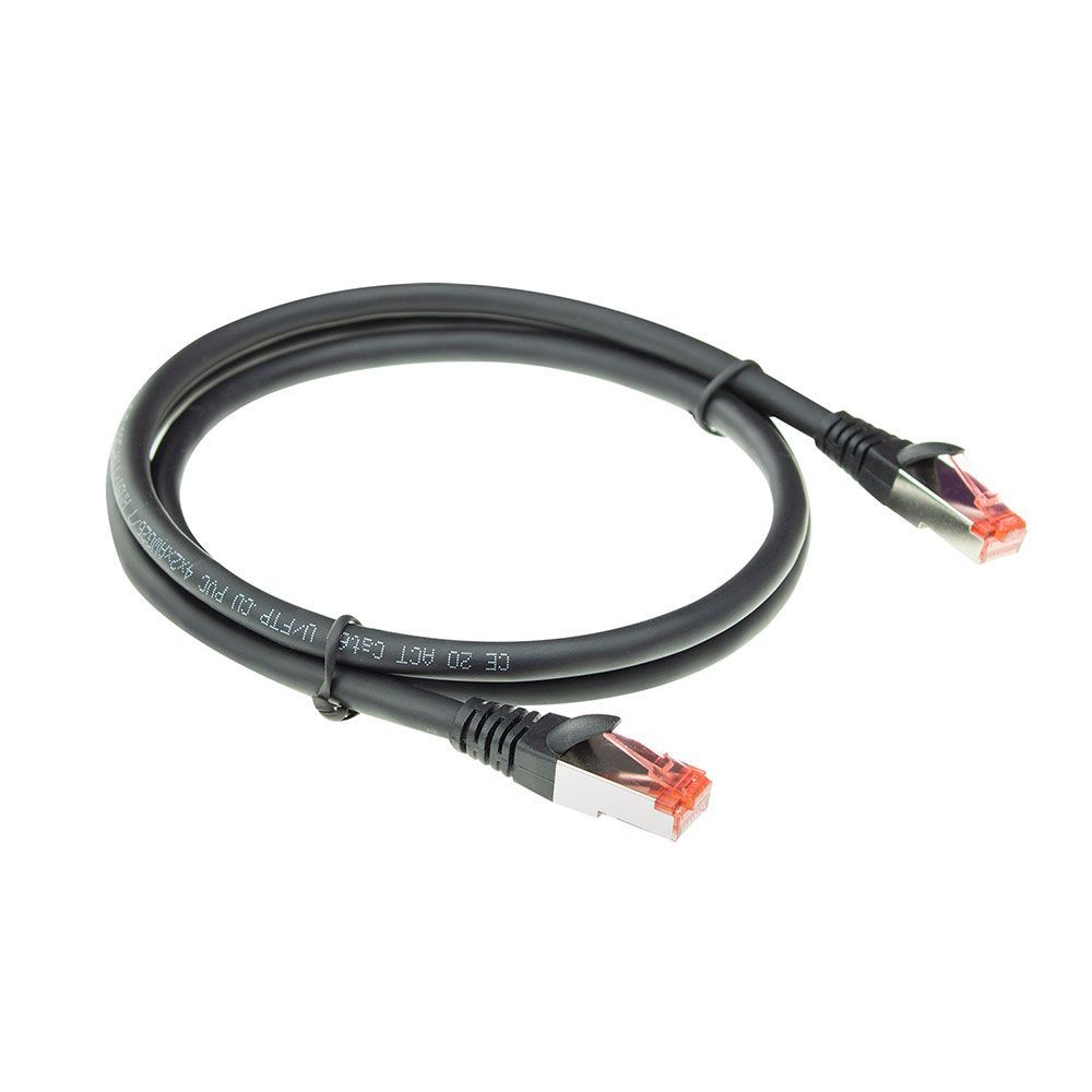 ACT CAT6A U-FTP Patch Cable 1m Black ACT CAT6A U-FTP Patch Cable 1m Black