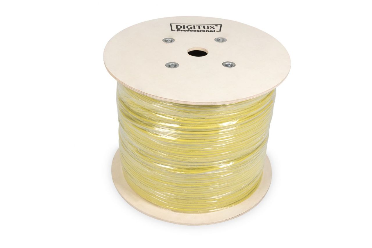 Digitus CAT7A S-FTP Installation Cable 500m Yellow Digitus CAT7A S-FTP Installation Cable 500m Yellow