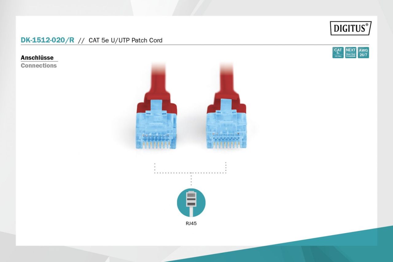 Digitus CAT5e U-UTP Patch Cable 2m Red