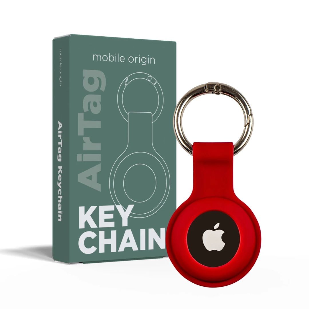 Mobile Origin Airtag KeyChain Red