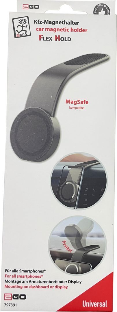 2GO FlexHold Wireless Car Magnetic Holder with MagSafe Black