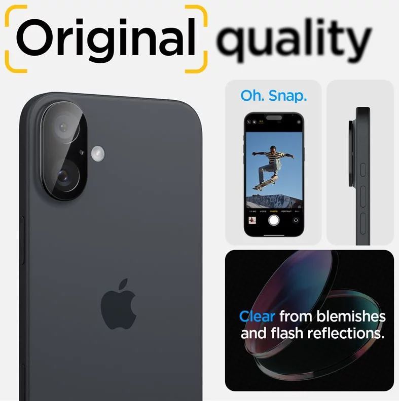 Spigen Glass tR Optik 2 Pack iPhone 16/16 Plus Black Spigen Glass tR Optik 2 Pack iPhone 16/16 Plus Black