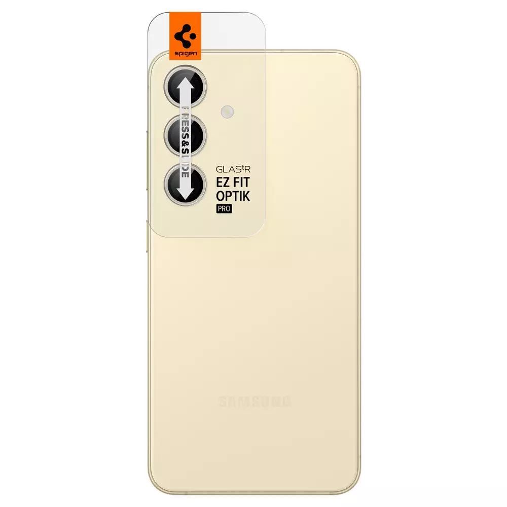 Spigen Glass tR EZ Fit Optik Pro 2 Pack Samsung Galaxy S24+ Yellow Spigen Glass tR EZ Fit Optik Pro 2 Pack Samsung Galaxy S24+ Yellow