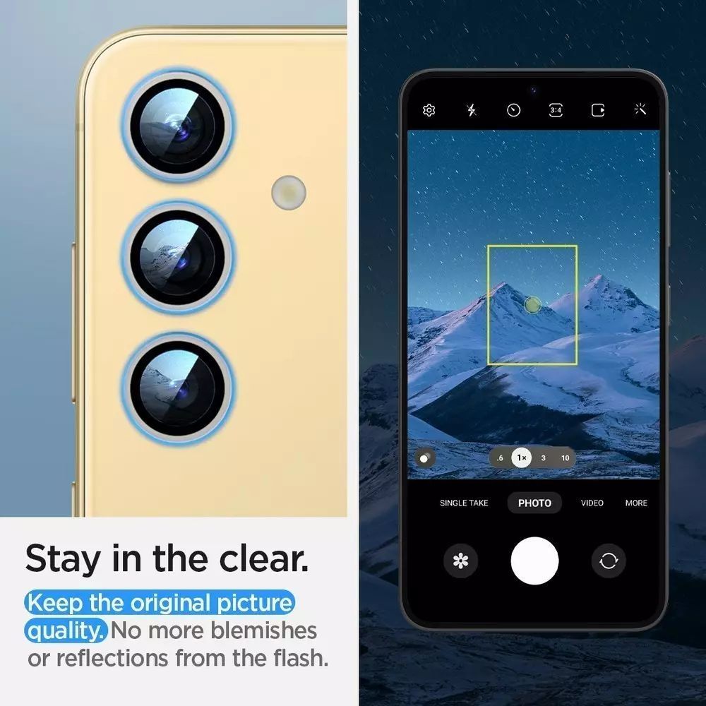 Spigen Glass tR EZ Fit Optik Pro 2 Pack Samsung Galaxy S24+ Yellow Spigen Glass tR EZ Fit Optik Pro 2 Pack Samsung Galaxy S24+ Yellow