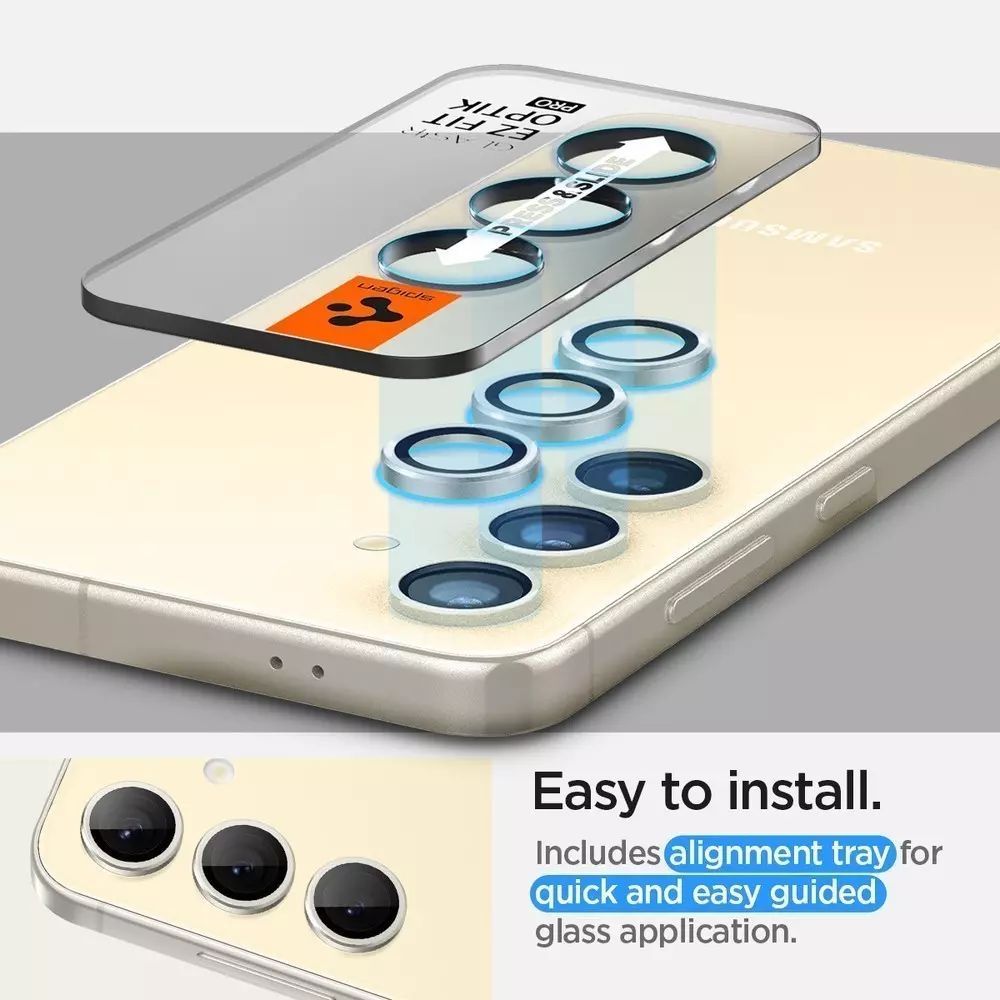 Spigen Glass tR EZ Fit Optik Pro 2 Pack Samsung Galaxy S24+ Yellow Spigen Glass tR EZ Fit Optik Pro 2 Pack Samsung Galaxy S24+ Yellow