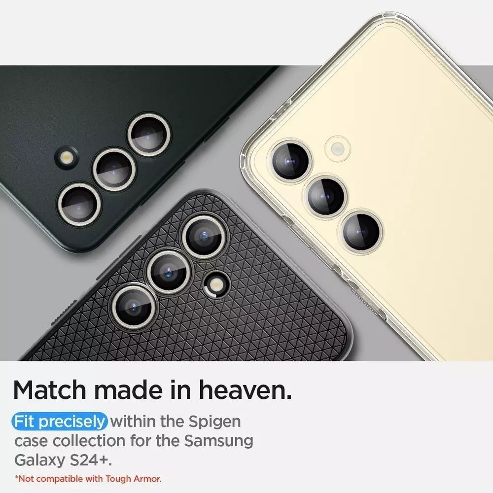 Spigen Glass tR EZ Fit Optik Pro 2 Pack Samsung Galaxy S24+ Yellow Spigen Glass tR EZ Fit Optik Pro 2 Pack Samsung Galaxy S24+ Yellow