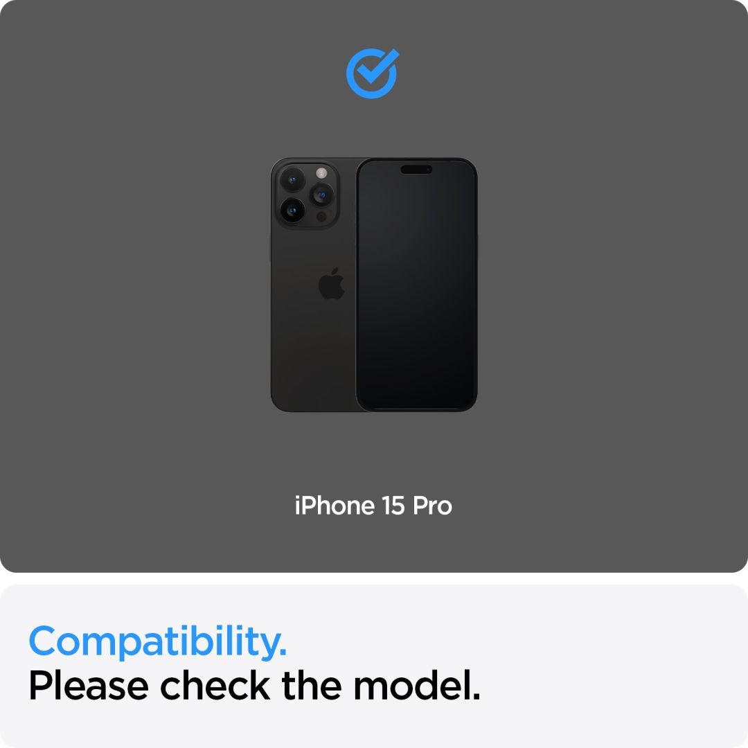Spigen iPhone 15 Pro Screen Protector AlignMaster GLAS.tR FC Black (2 Pack) Spigen iPhone 15 Pro Screen Protector AlignMaster GLAS.tR FC Black (2 Pack)