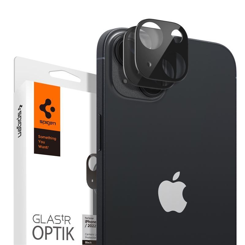 Spigen Glass Optik 2 Pack, black - iPhone 14/iPhone 14 Plus Spigen Glass Optik 2 Pack, black - iPhone 14/iPhone 14 Plus